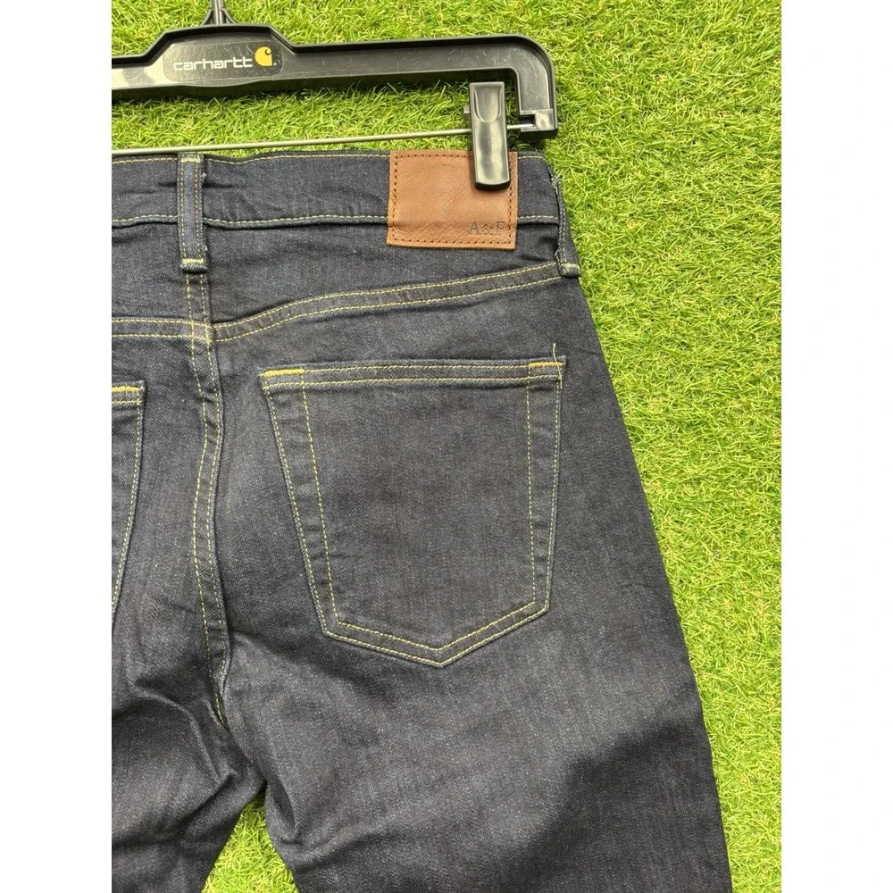 Abercrombie & Fitch Jeans Mens 29x30 Felix Super Skinny Dark Wash Black Denim